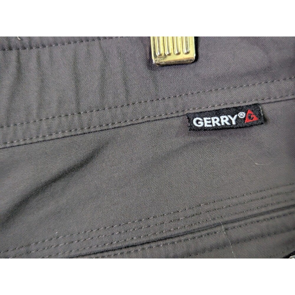 Gerry Cargo Hiking Shorts Mens 36 Dark Gray Nylon Blend Belted Pockets Quick Dry - Picture 8 of 12